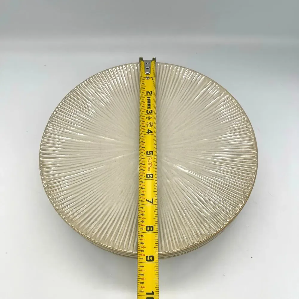 Colin Cowie Lotus Leaf JC Penney Set of 4 Tan Salad Plates 9